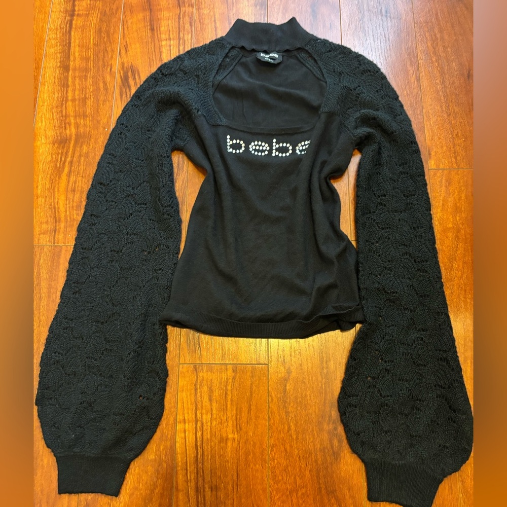 Bebe Long sleeve fitted tee